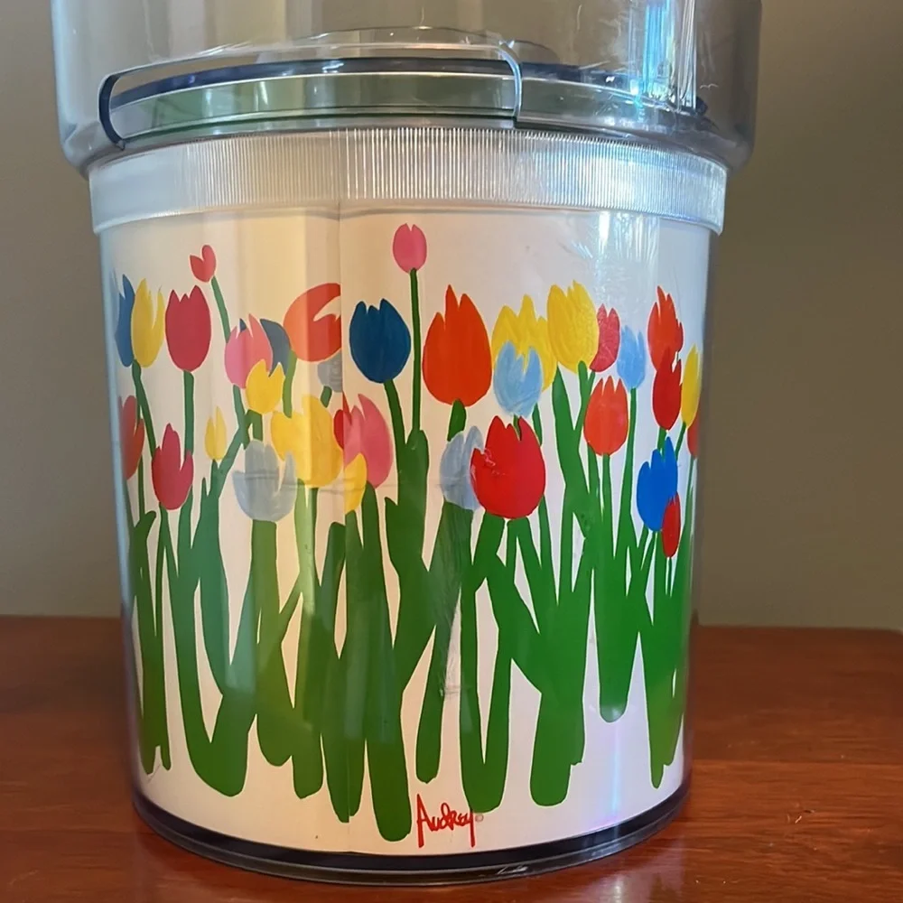 Vintage St. Tropez Mod Ice Bucket Tulip 60s‎ 70s Colorful Spring Summer Audrey